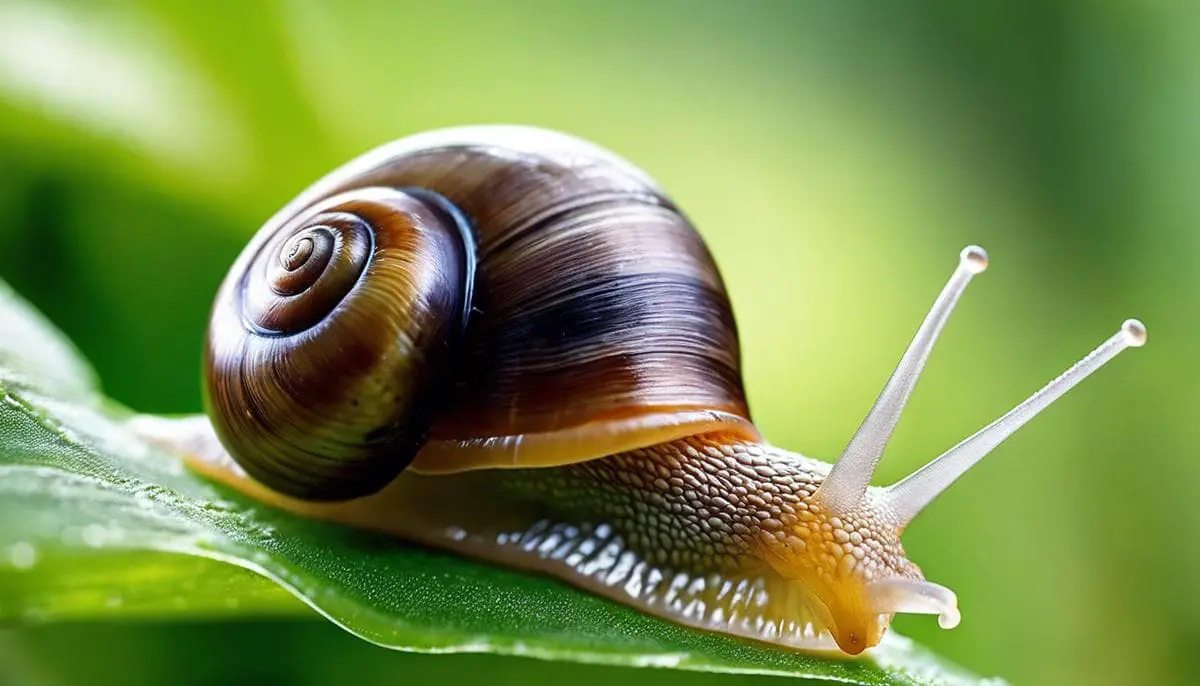 A close-up image of snail mucin, showcasing its silky texture and transparent appearance. It symbolizes the natural and rejuvenating properties of the skincare ingredient.